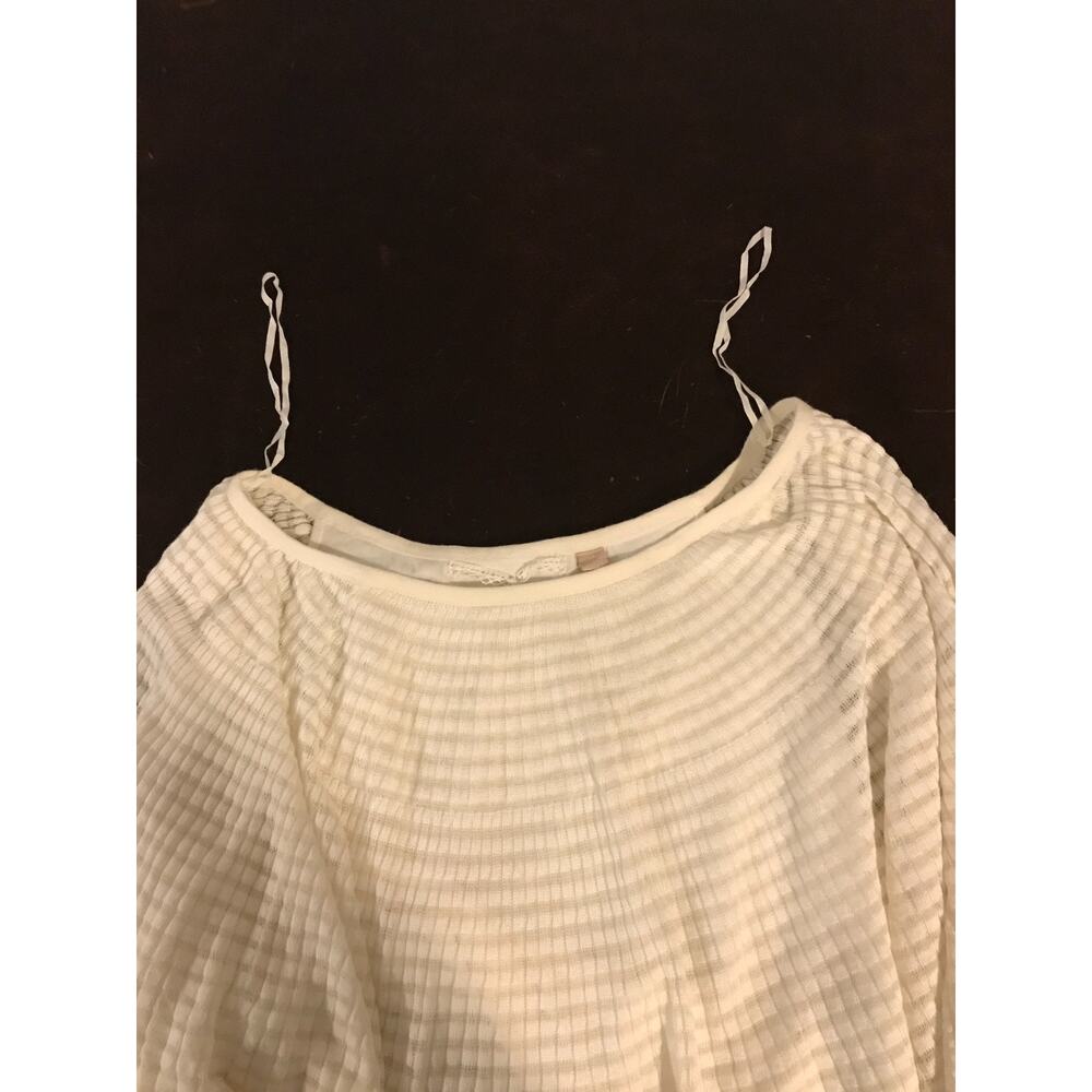 Anthropologie Knitted & Knotted Miah Poncho LP Ivory Pointelle Knit - Picture 5 of 12